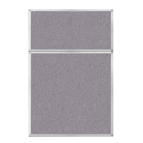 Versare Hush Panel Configurable Cubicle Partition 4' x 6' Cloud Gray Fabric 1850608